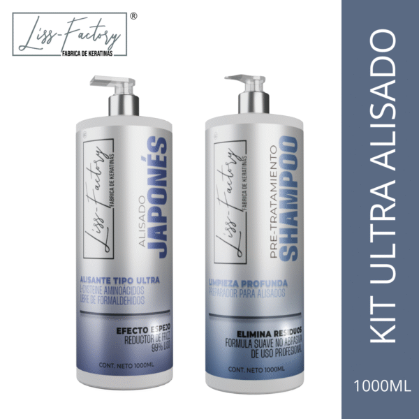 Kit Alisado Japonés Liss-factory 1lt + Shampoo Pre 1 Lt